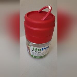 Go Pet Travel food and water Bowl Bowls Kit container Red Clear